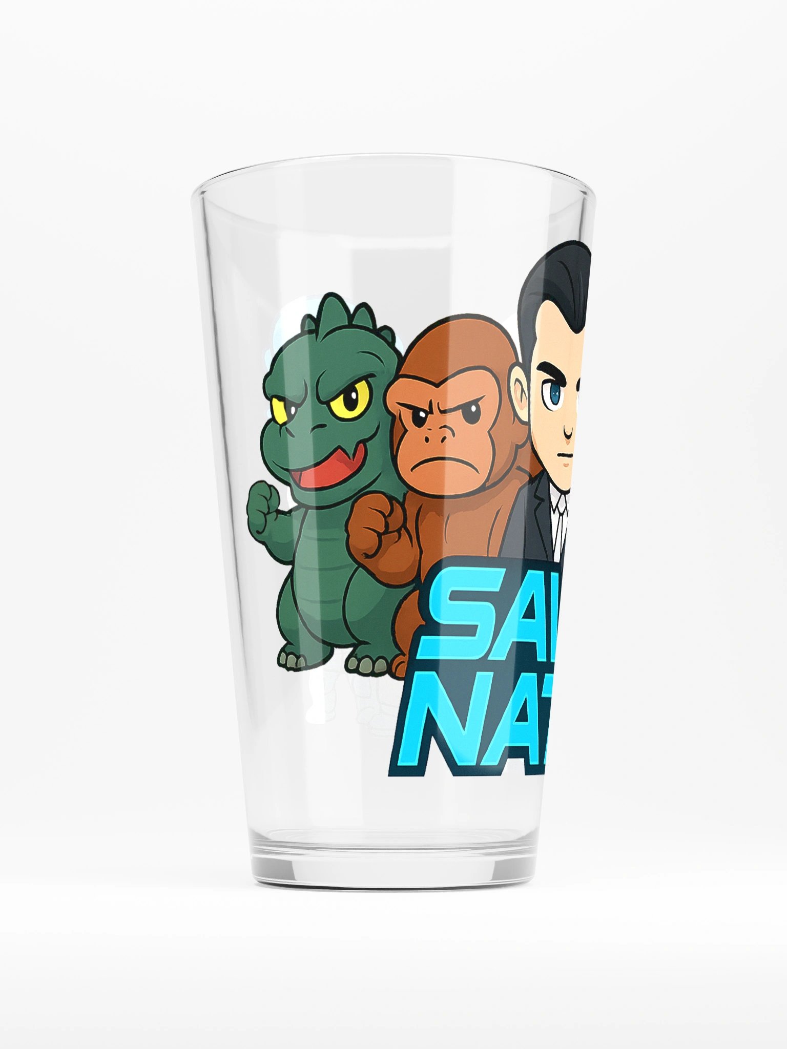 Savage Nation Cartoon Characters Shaker Pint Glass product image (2)