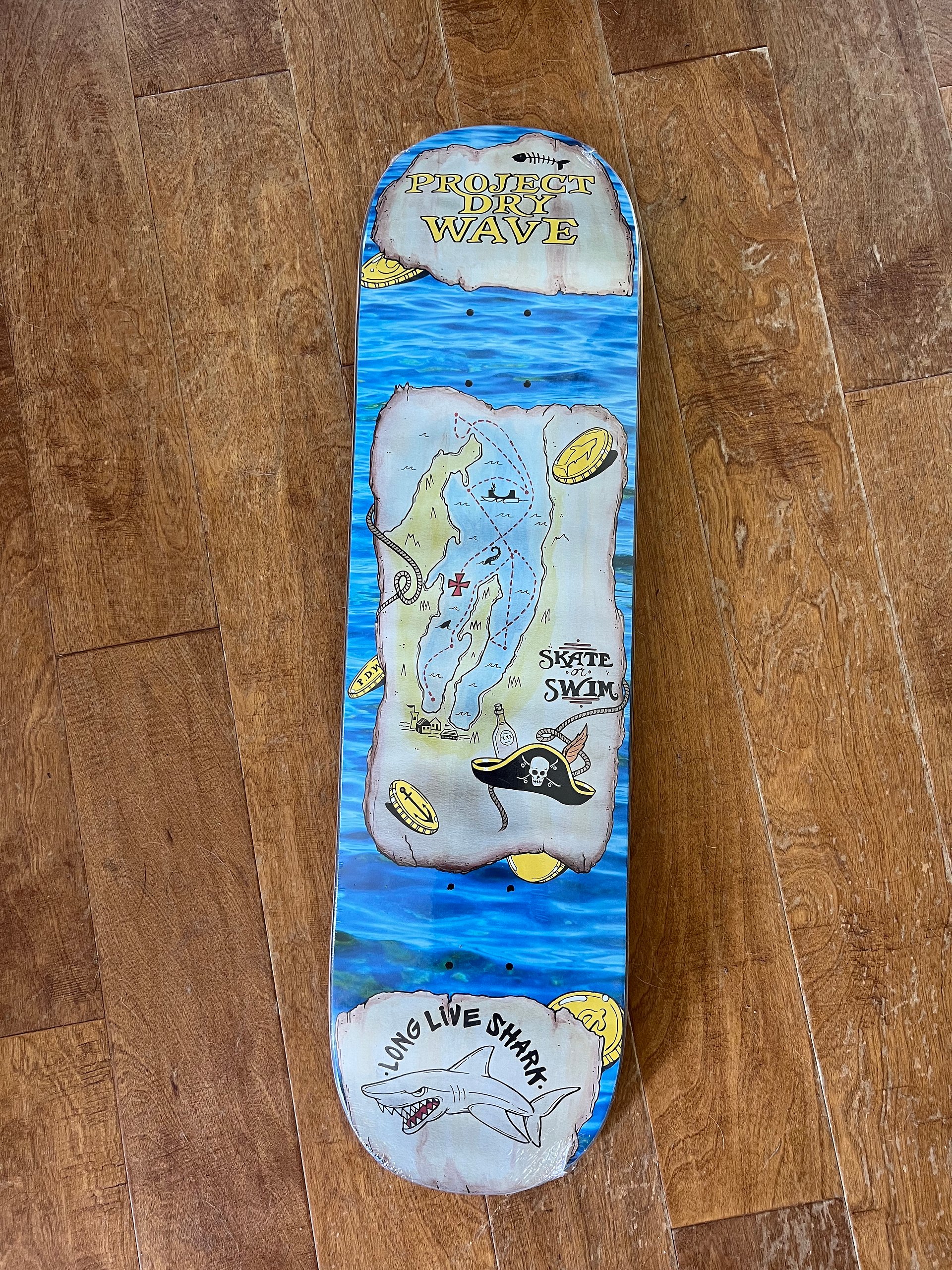 Pirate map skateboard product image (1)