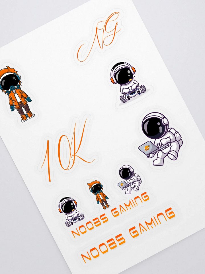 Noobs gaming Kiss-Cut Sticker Sheet product image (1)