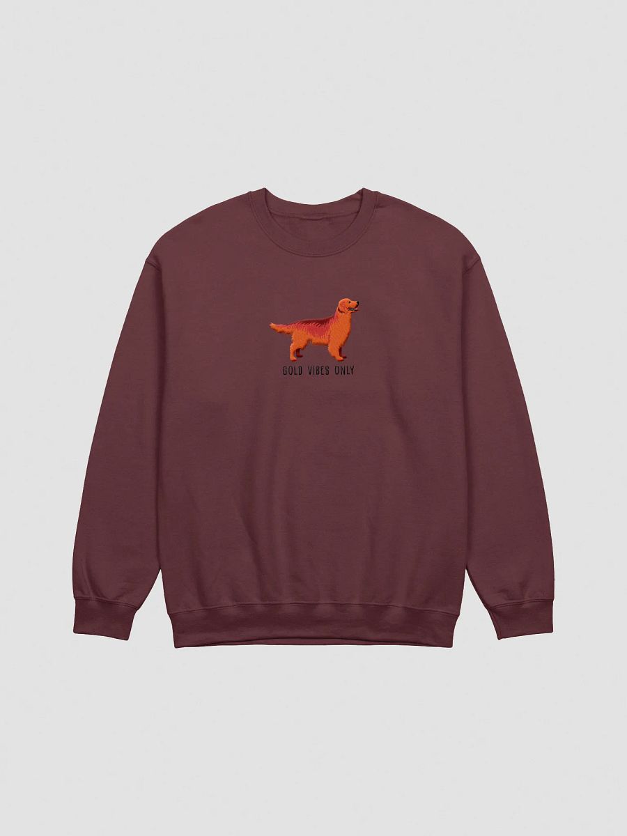 Gold Vibes Only Sweatshirt (Embroidered) of a Golden Retriever(Red) product image (2)