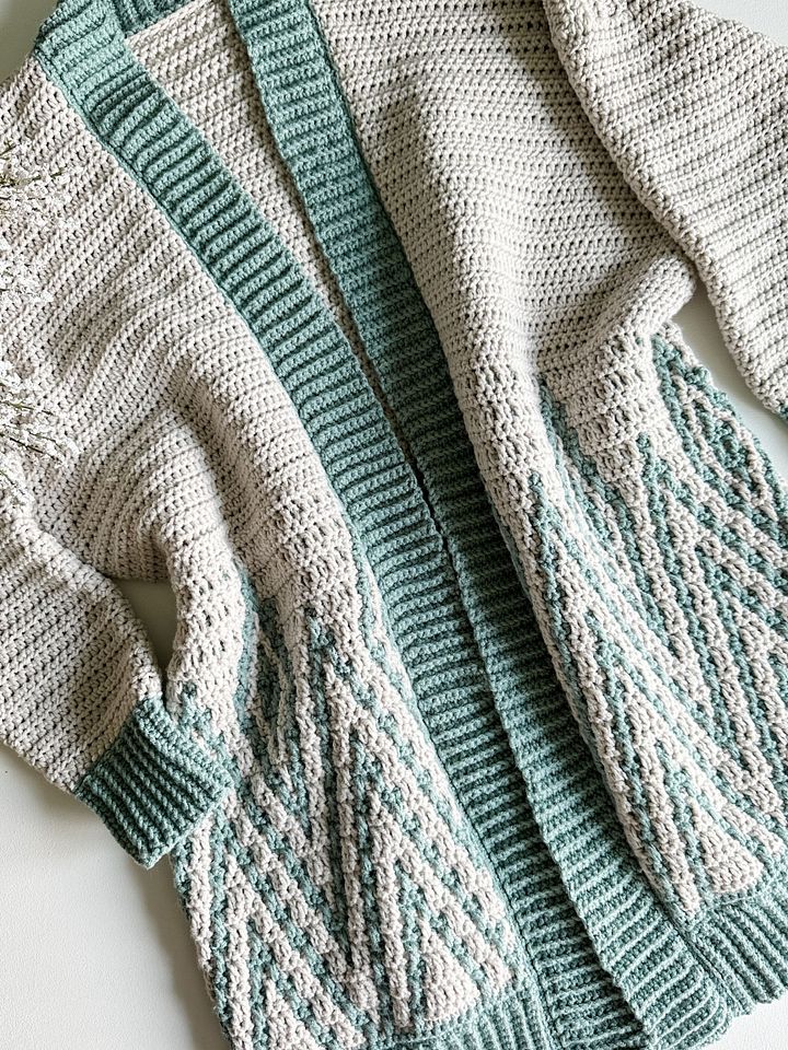 Diamond Drift Cardigan Crochet Pattern product image (2)