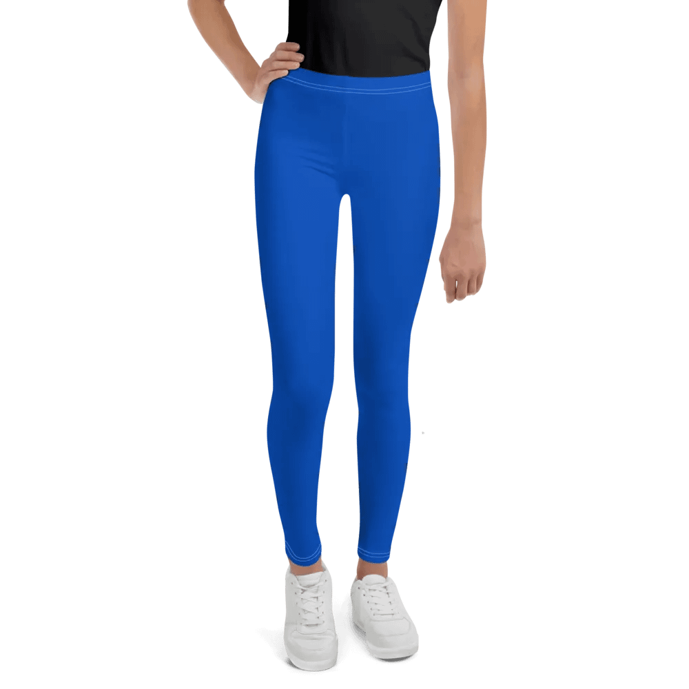 Absolute Blue Color Youth Leggings product image (1)