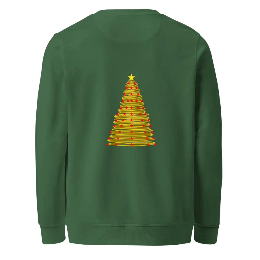 GOLD CHRISTMAS TREE WITH RED STAR ORNAMENTS product image (3)