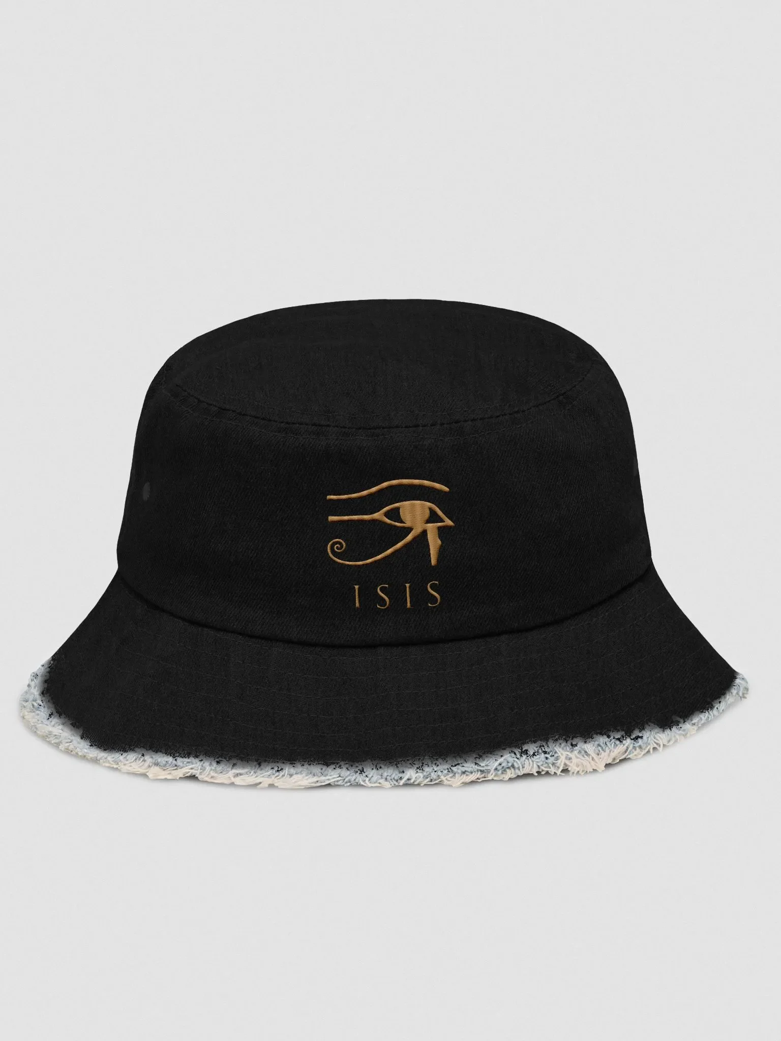 Isis Multicolor Capstone Distressed Denim Bucket Hat product image (1)