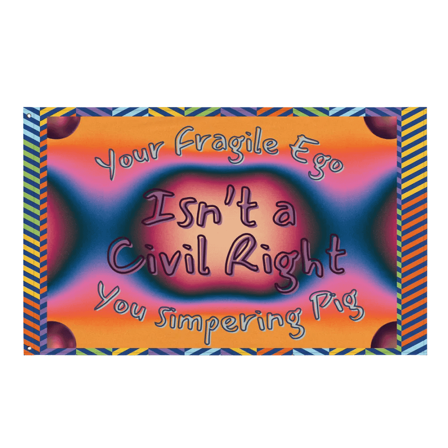 Hands Off DEIA, Your Fragile Ego, Protest Flag product image (1)