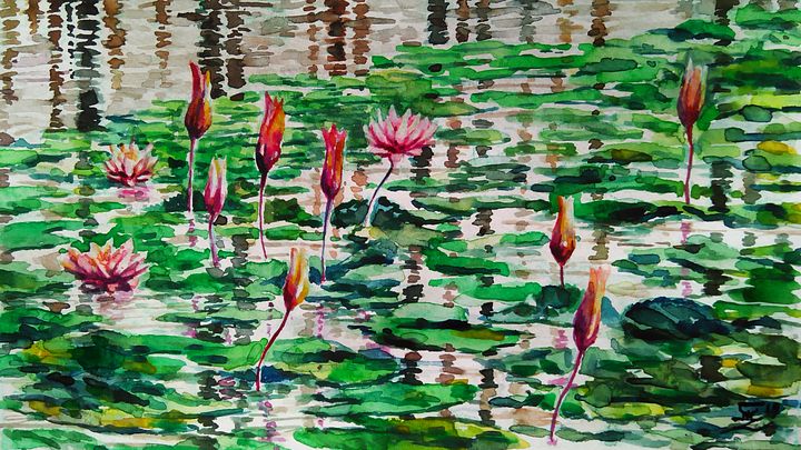 "Teratai" Painting by Deni Je product image (1)