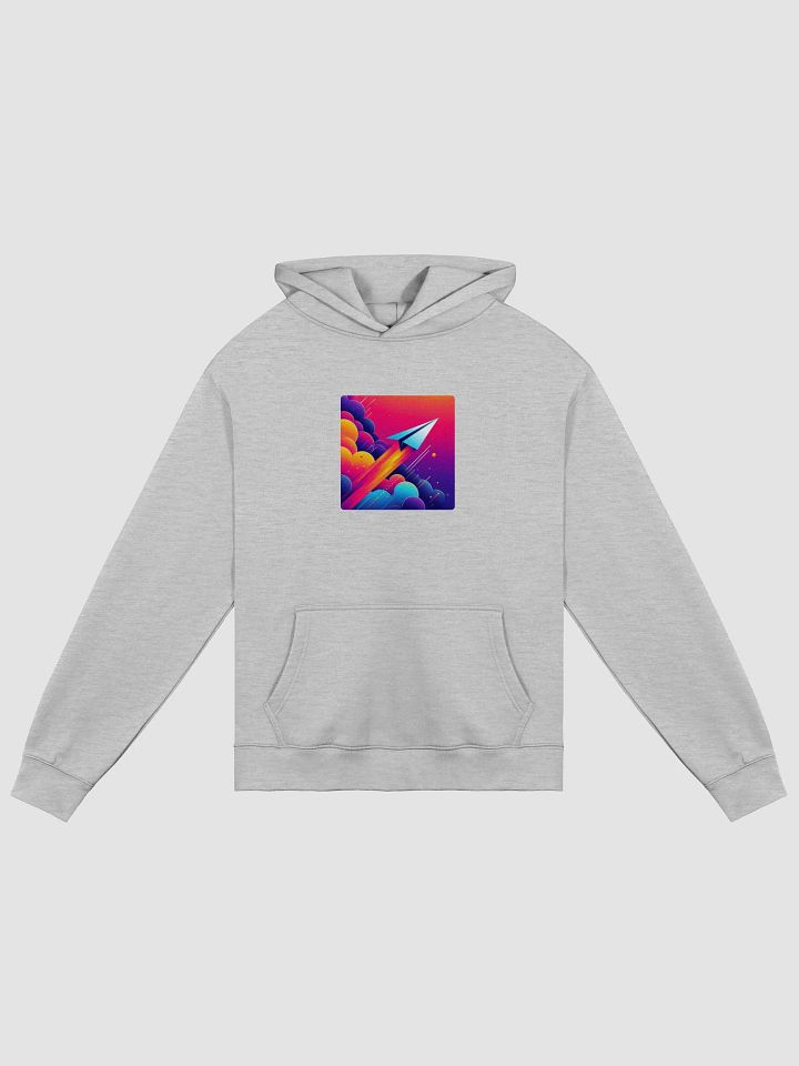 Upward Soar Unisex Hoodie | AI design paper airplane product image (2)