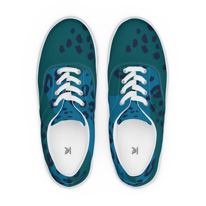 Organic Blue Leopard Print Canvas Shoes product image (1)