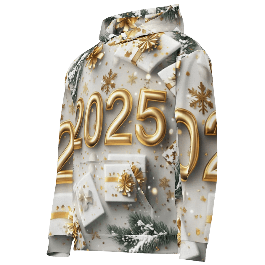 Festive New Year 2025 Celebration Unisex Hoodie product image (6)