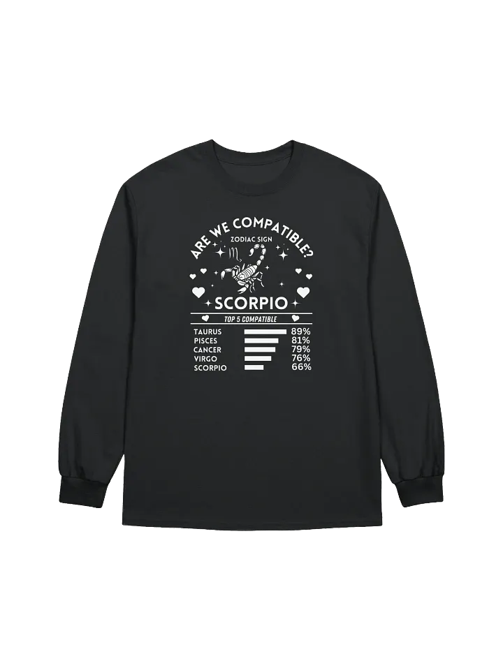 Scorpio Zodiac Sign Romantic Compatibility - Gildan Ultra Cotton Unisex Long Sleeve T-Shirt - Dark Colors product image (2)