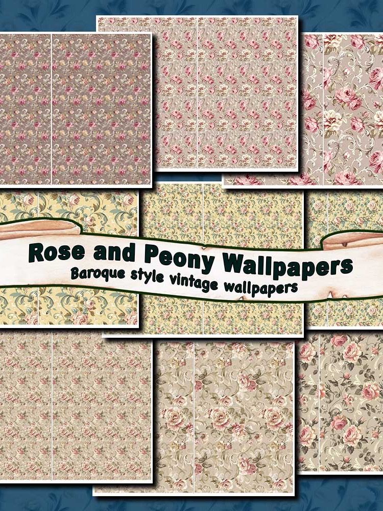 Rose & Peony Baroque Wallpapers Booklet Digital Download product image (3)