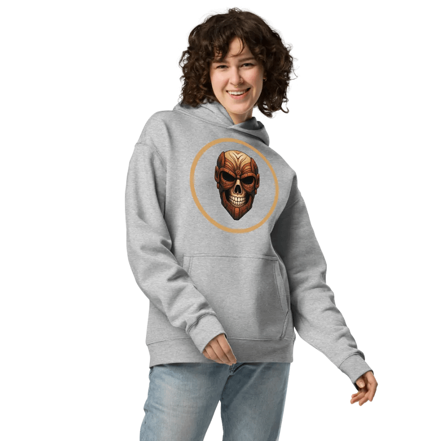 Mechanical Tribal Skull Oversized Hoodie product image (4)