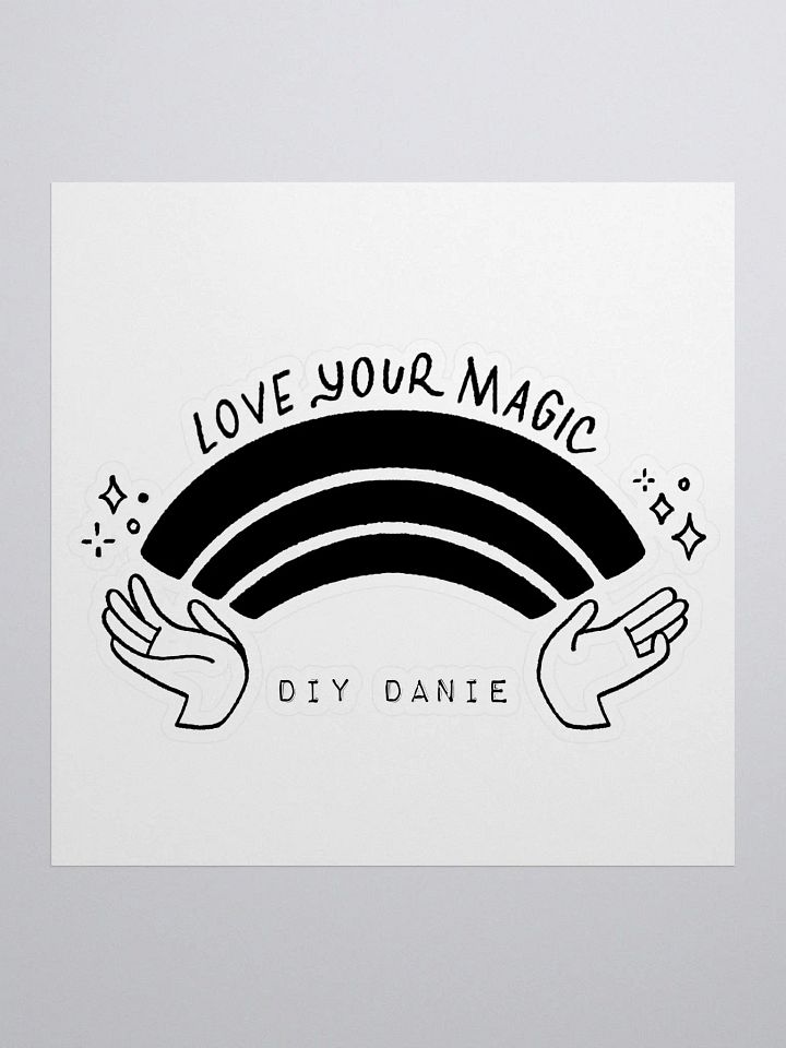 LOVE YOUR MAGIC RAINBOW STICKER (BLACK) product image (1)