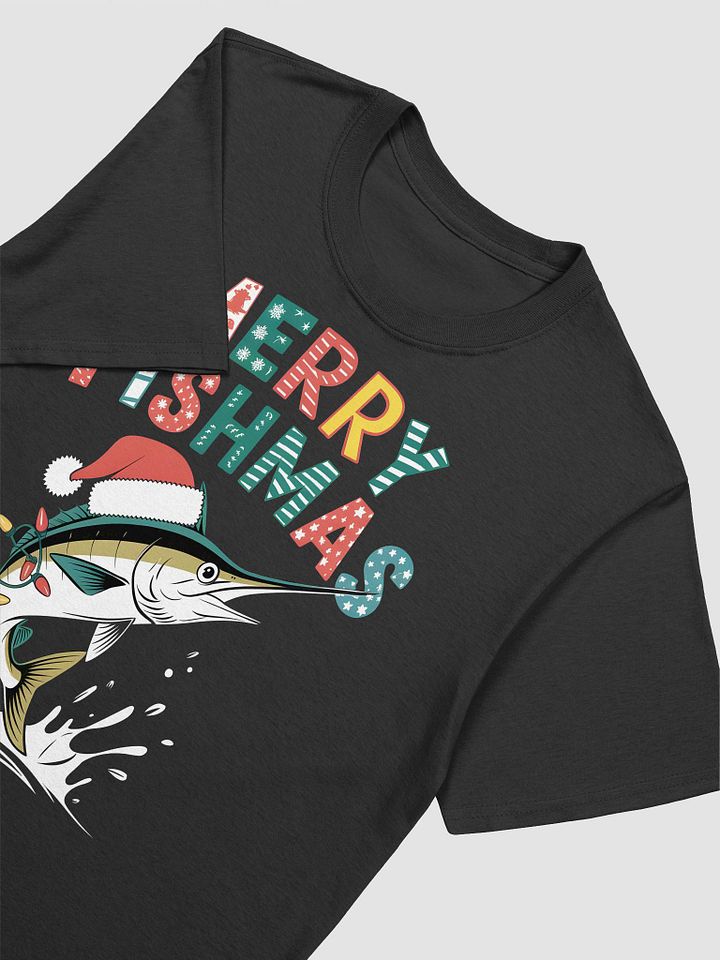 Merry Fishmas Marlin Fishing Tee with Christmas Lights shirt product image (2)