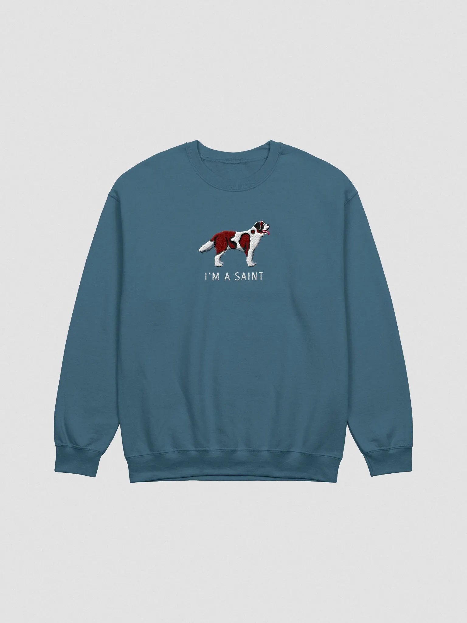 I'm a Saint Sweatshirt (Embroidered) of a Saint Bernard(Mahogany) product image (4)