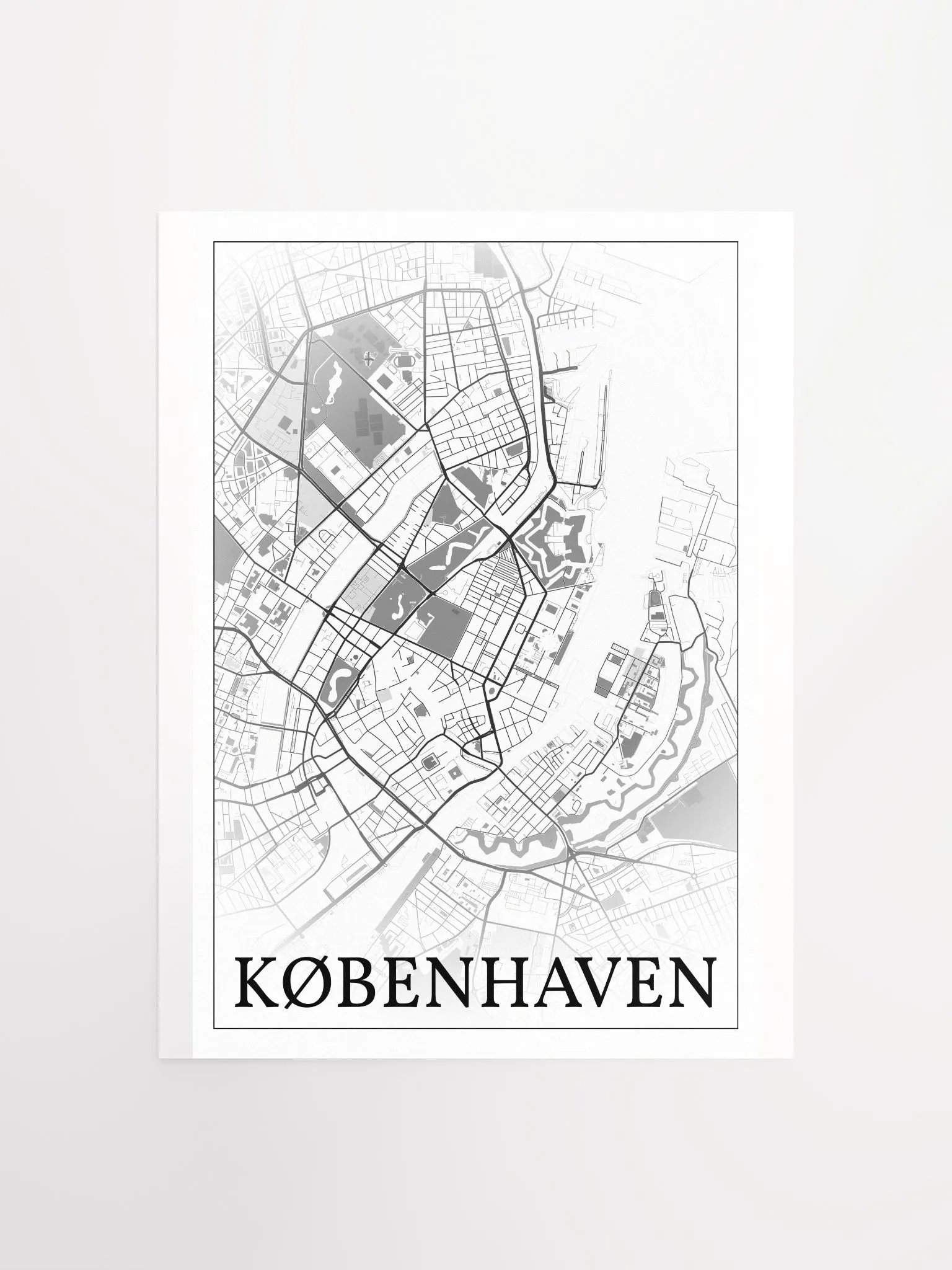 København, Danmark, city map print product image (1)