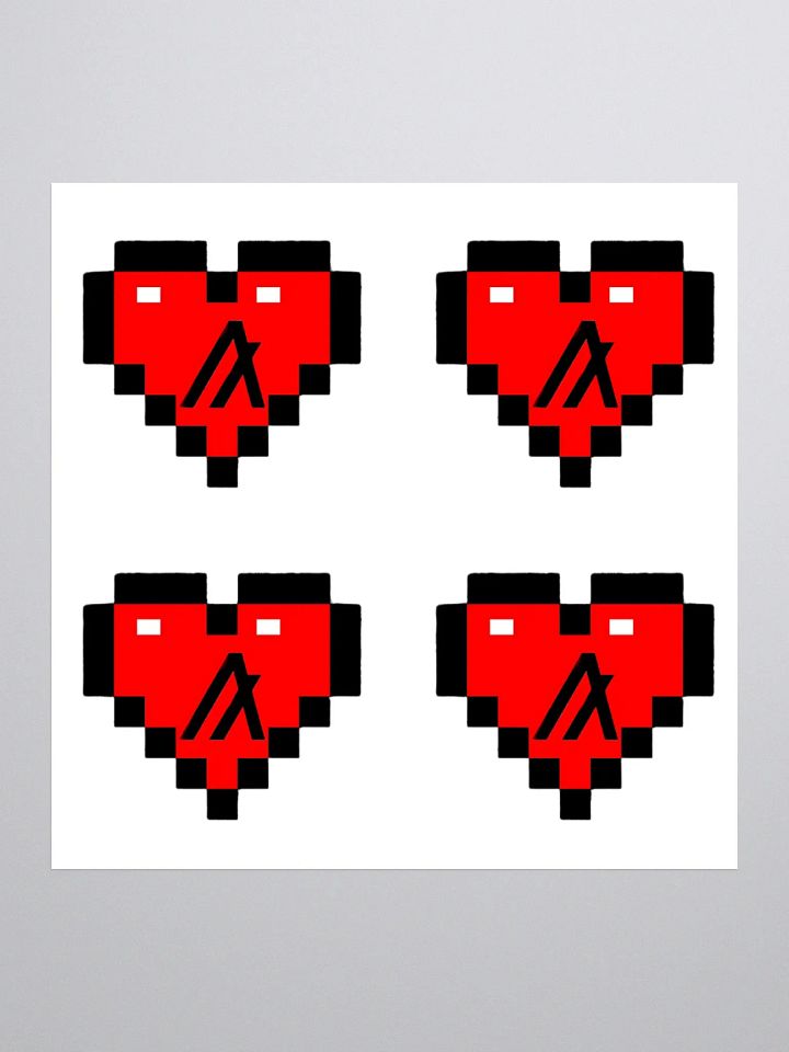 Algorand Pixelated Heart Stickers product image (1)
