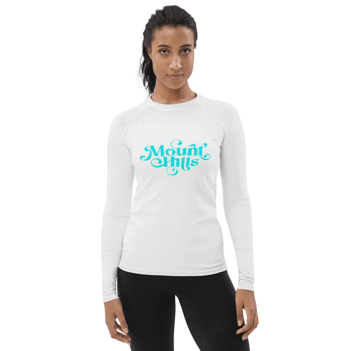 Turquoise Blue 'Mount Hills' Women's Rash Guard product image (1)