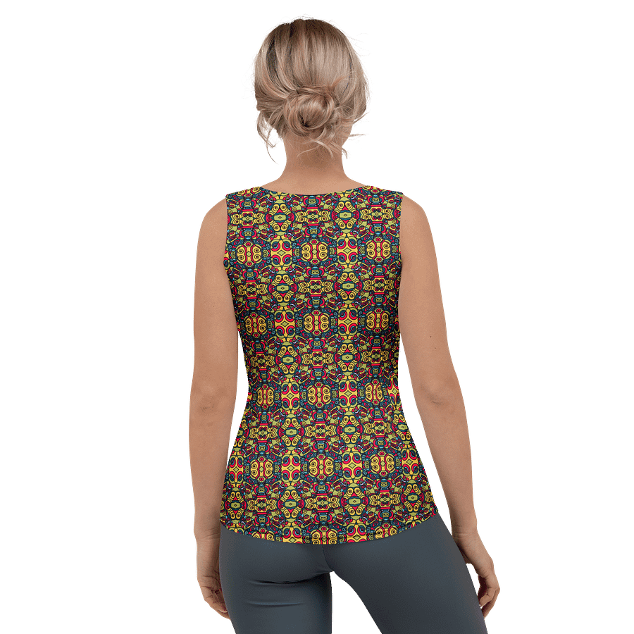 Modern Circus Town – All-Over Print Women’s Tank Top for Yoga and Workout product image (2)