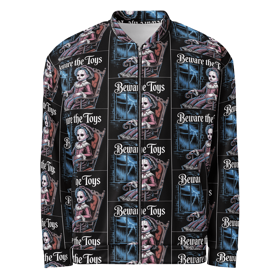 Midnight Veil Designs 'Beware the Toys' Gothic Bomber Jacket product image (1)