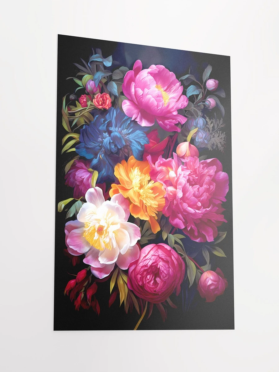 Enchanted Garden: Opulent Peony Blossoms Artwork Matte Poster product image (4)