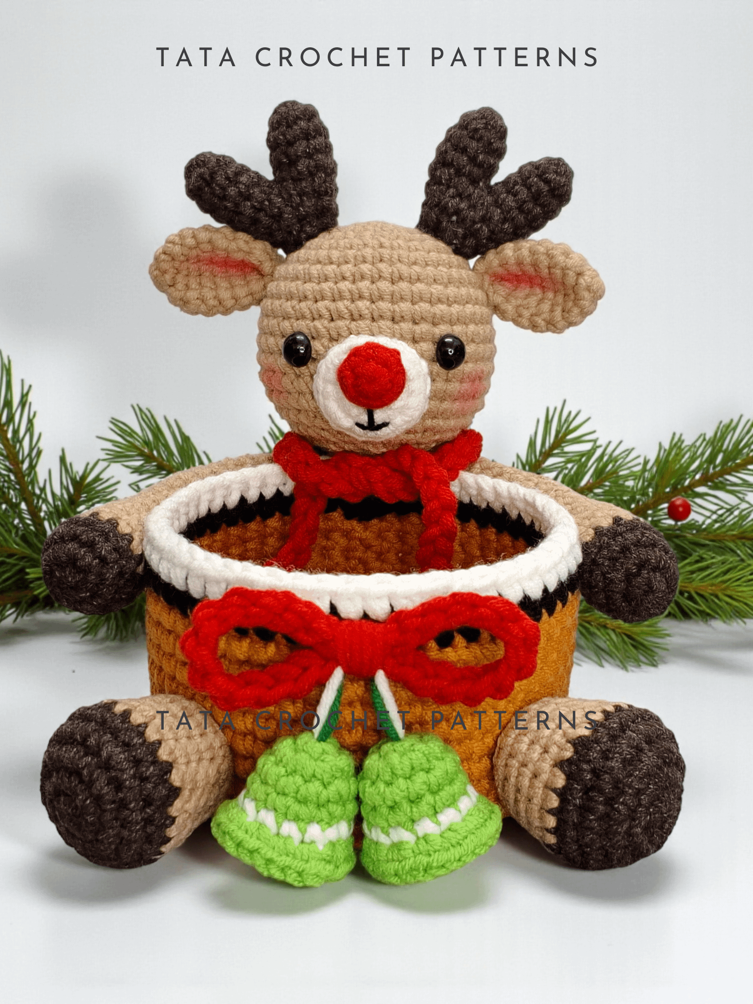 PDF Pattern -♡- Crochet Reindeer Basket Pattern product image (2)