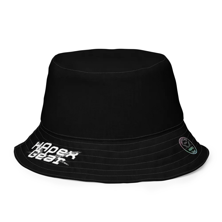 Reversible Bucket Hat - Black - White HApex Gear White Logo product image (3)