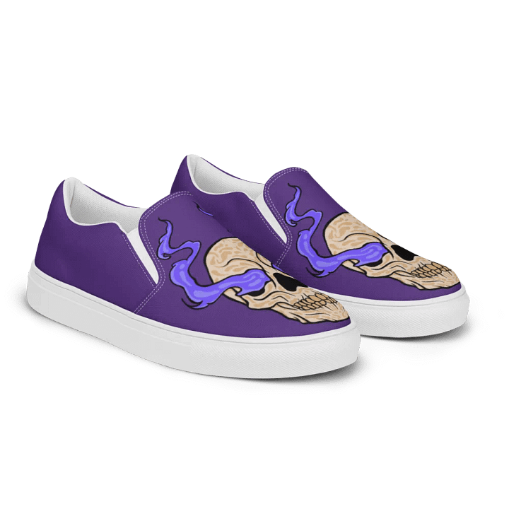 Women's Ethereal Flame Skull Slip-On Shoes product image (2)