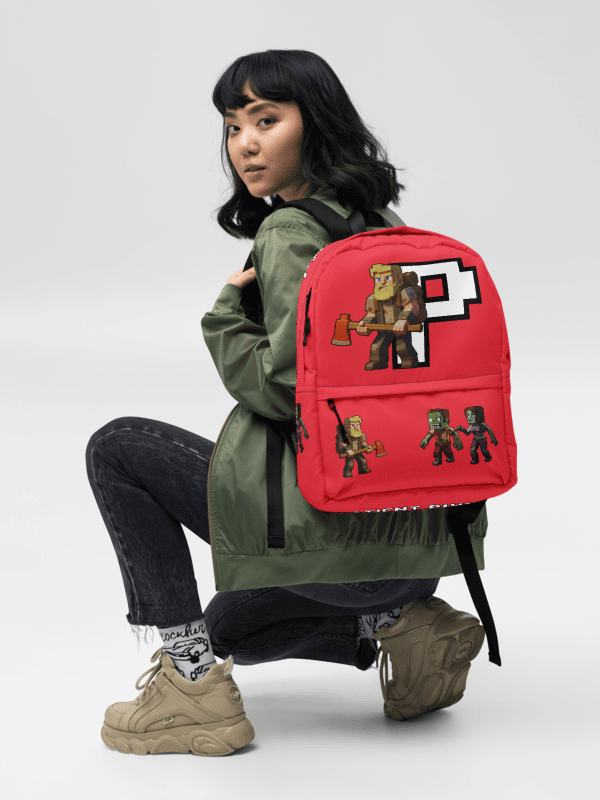 Patient PixelZ All-Over Print Backpack (Red) product image (7)