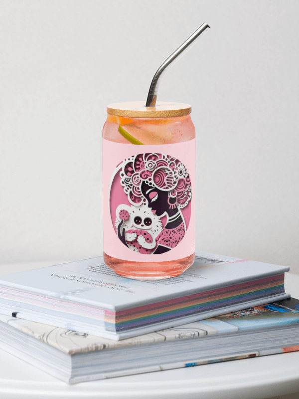 Pink Cookie Monster | Can-Shaped Glass product image (1)
