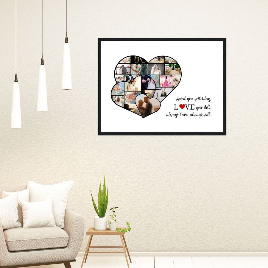 Three Hearts Photo Collage Canva Template product image (7)