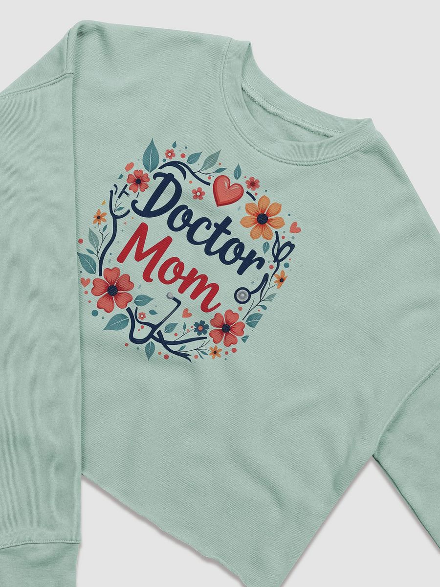 Doctor Mom Floral Fleece Crop Sweatshirt product image (5)