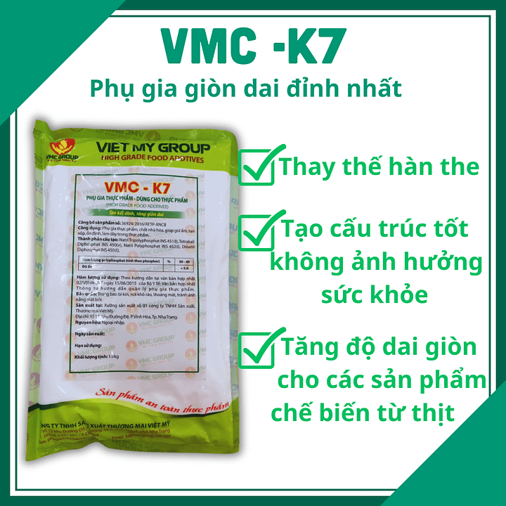VMC K7 - Phụ gia Tạo giòn dai tốt bán chạy nhất product image (1)