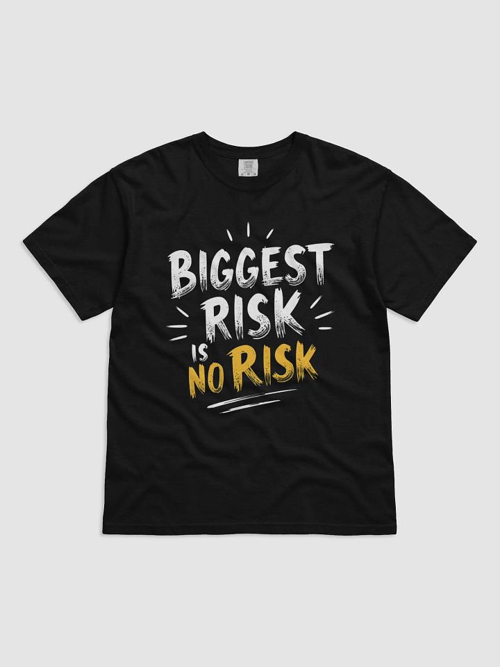 Biggest Risk Is No Risk – Inspirational Mark Zuckerberg Quote T-Shirt for Bold Dreamers & Visionaries product image (1)