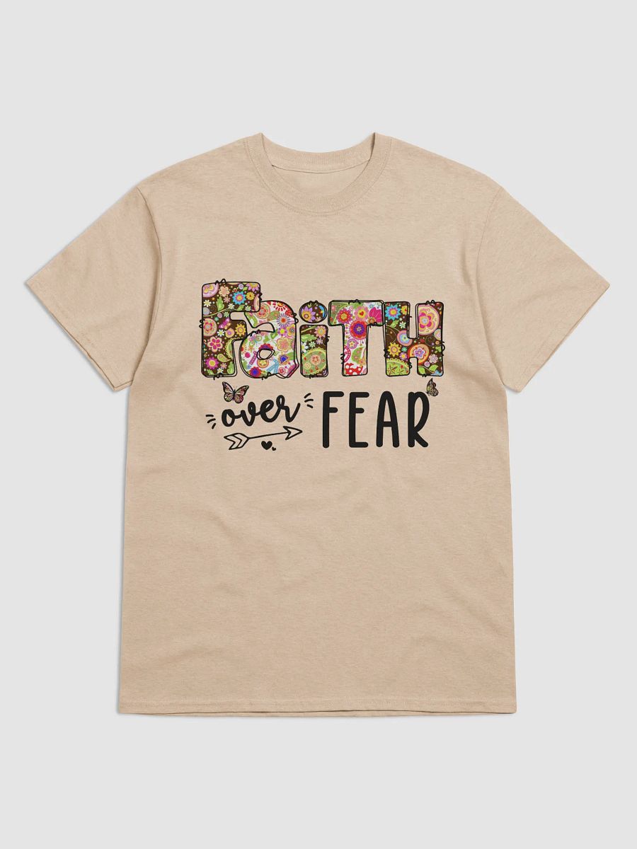 Vibrant Floral Faith Over Fear T-Shirt product image (6)