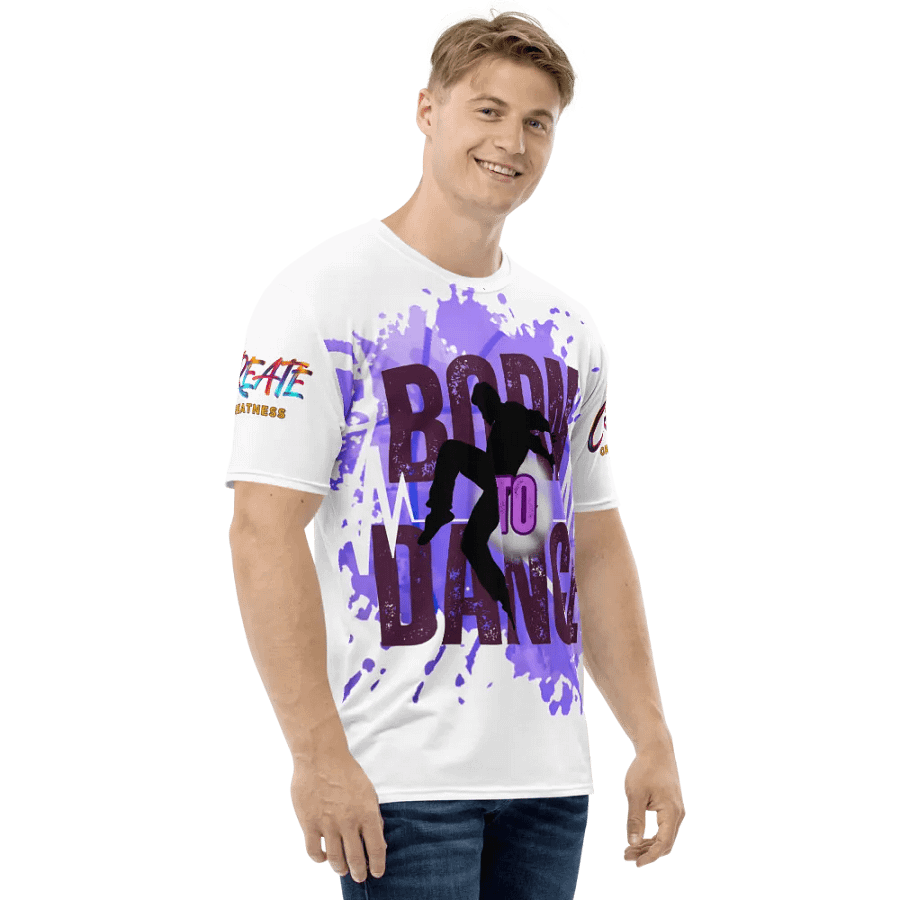 Born to Dance His Silhouette Dynamic Huge Print T-Shirt product image (3)