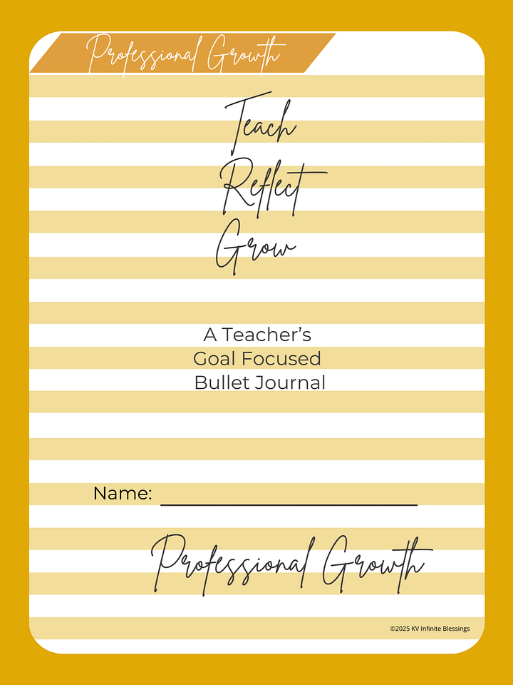 Professional Growth Journal – Printable Bullet Journal Layout for Educators product image (1)