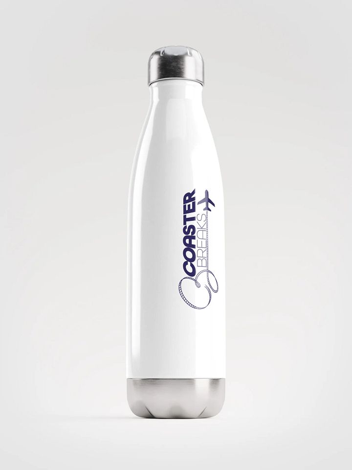 Coaster Breaks Stainless Steel Water Bottle - White & Navy product image (1)
