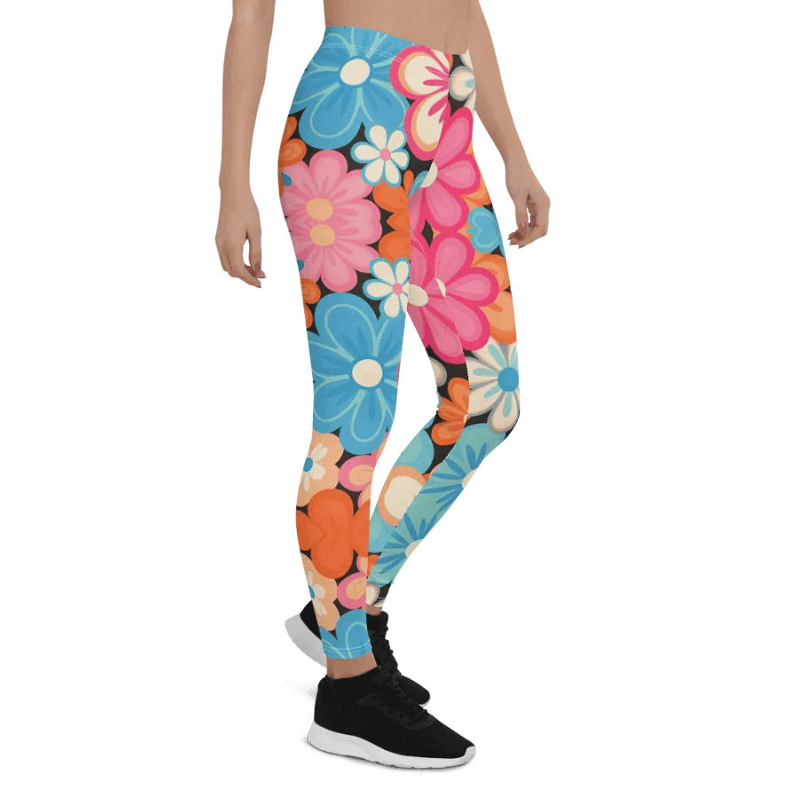 Retro Floral Fantasy All-Over Print Leggings product image (8)