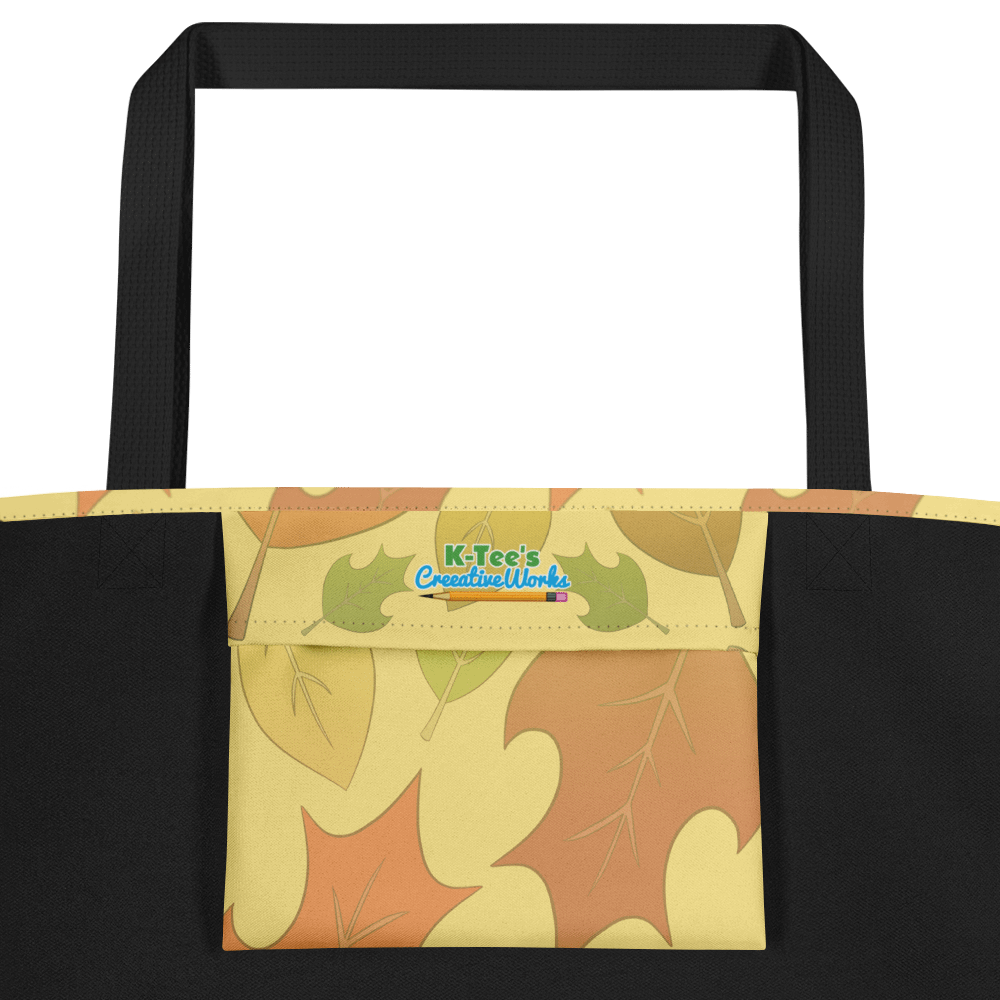 "Falling Leaves" Pattern - Large Tote Bag with Pocket product image (2)