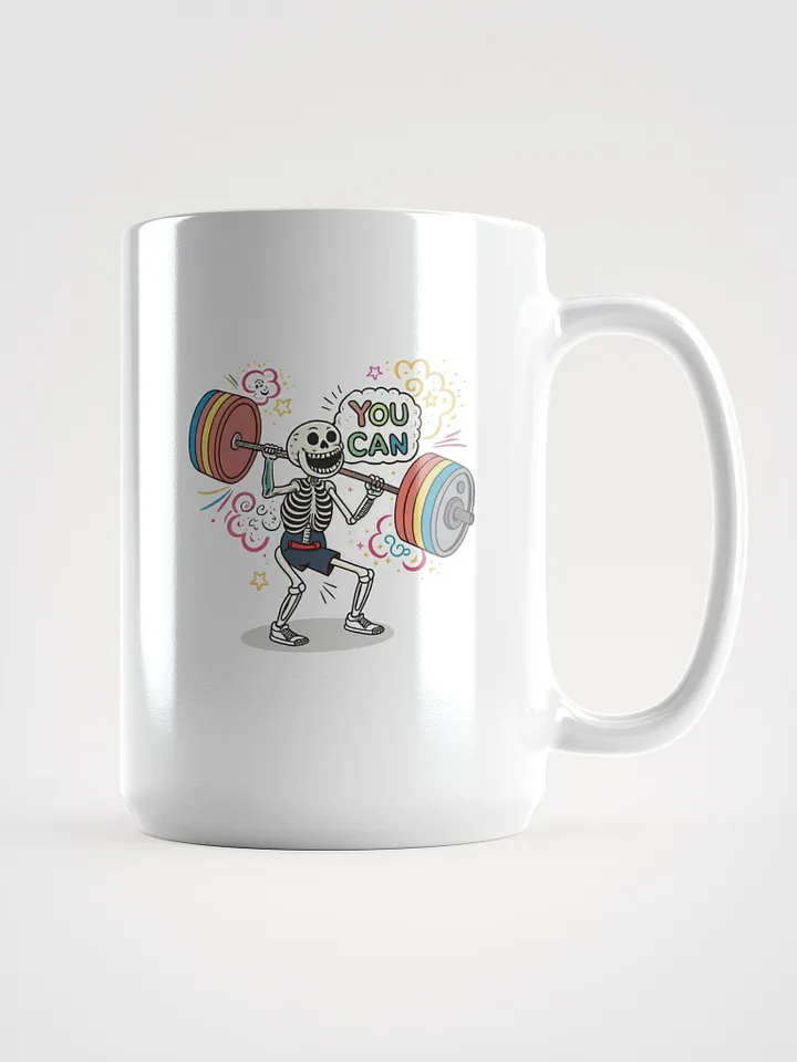 Rainbow Weightlifting Skeleton Mug product image (1)