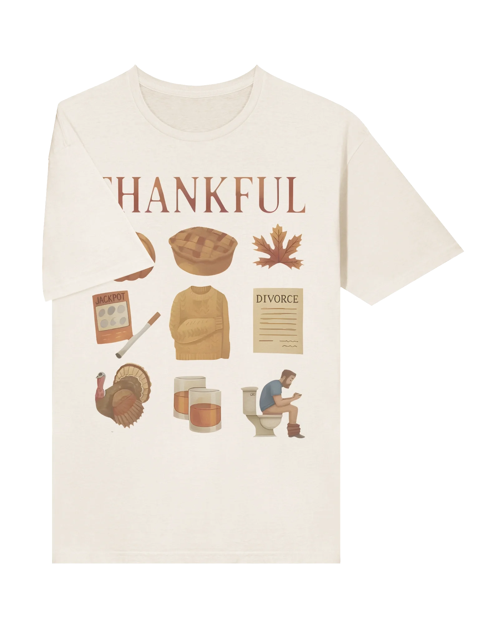 Thankful Thanksgiving Doodles T-Shirt product image (3)