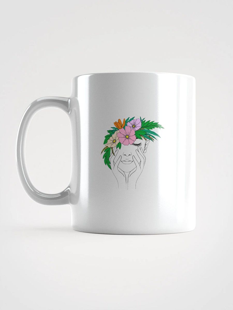 Flower Crown Music Festival Girl White Glossy Mug product image (17)