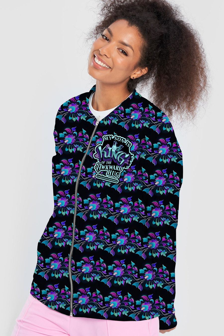 King of the Awkward Hug #Autism Awareness All Over Print Jacket product image (1)