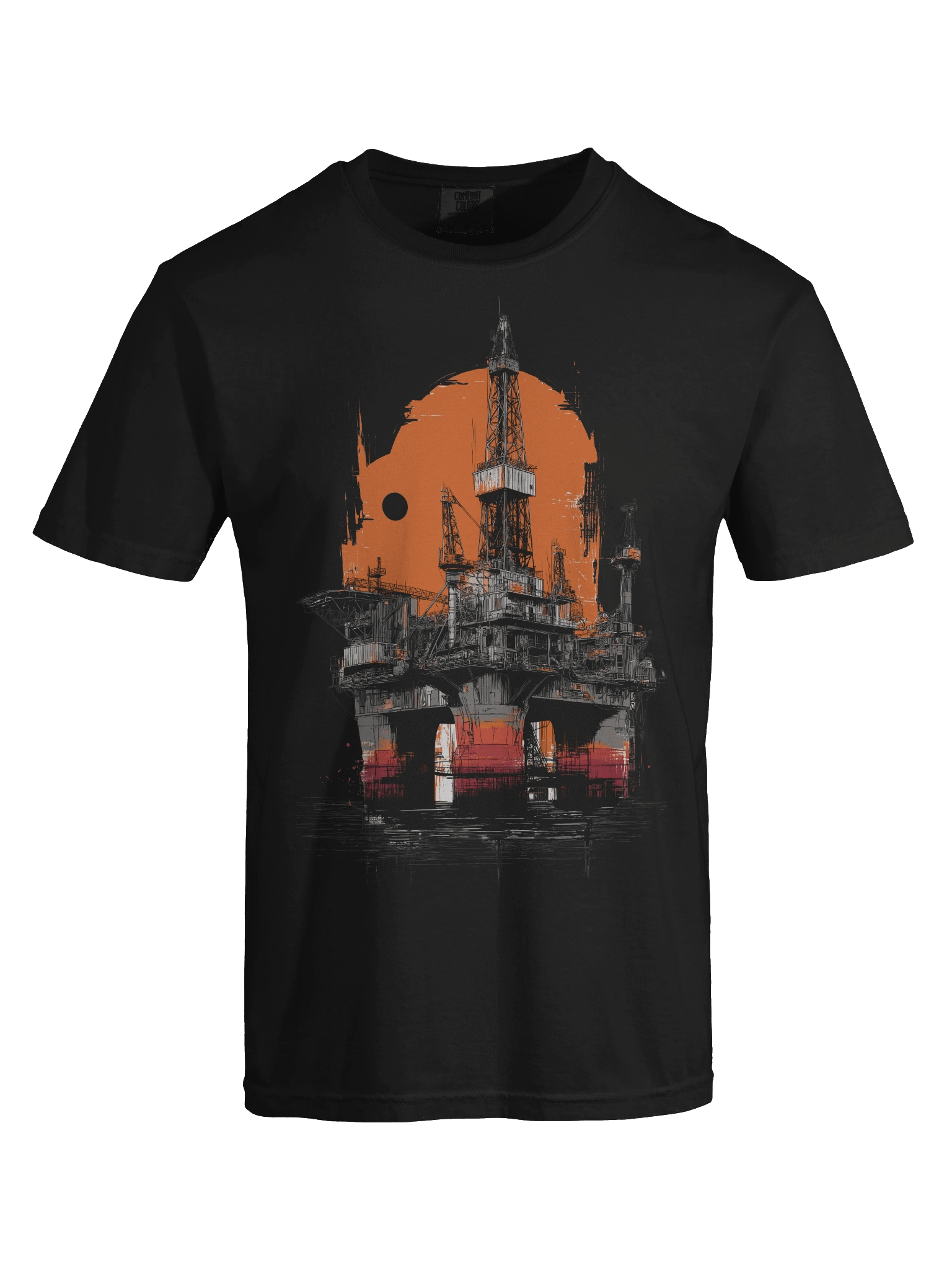 "Industrial Sunset – Oil Rig Tee product image (7)