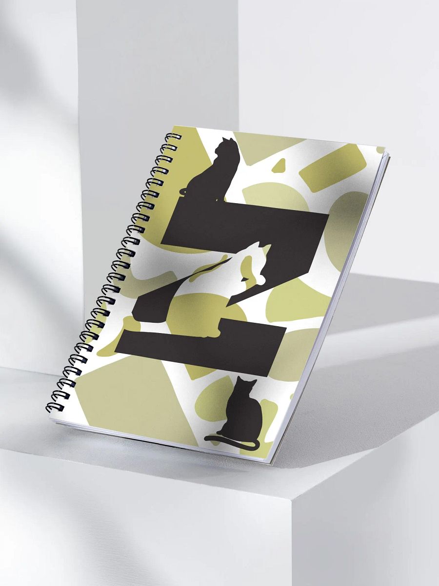 Monogram Letter Z Cat Lover Geometric Greens Notebook product image (3)