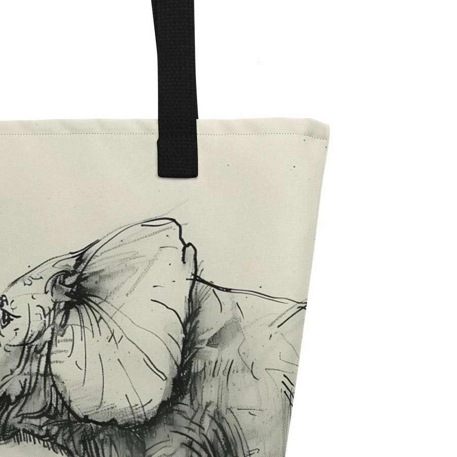 Tote Bag: Mouse and Elephant Unexpected Friendship Enjoy the Simple Moments Minimalist Design product image (5)