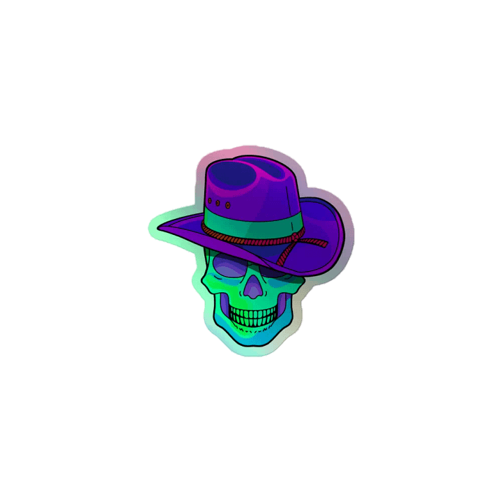 Dead Cowboy Holographic Sticker product image (2)