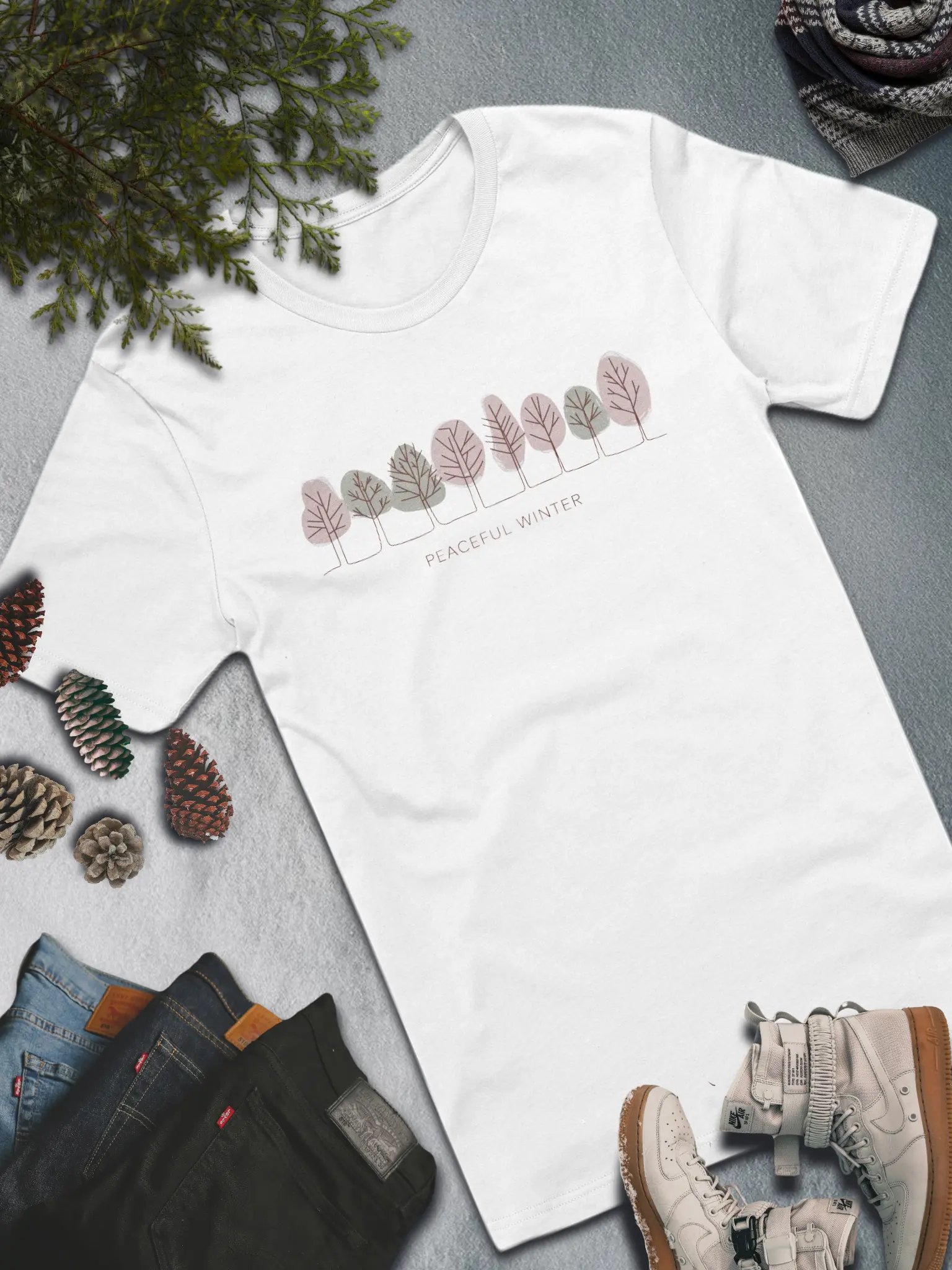 Peaceful Winter T-Shirt – Calm and Cozy Winter Fashion product image (5)