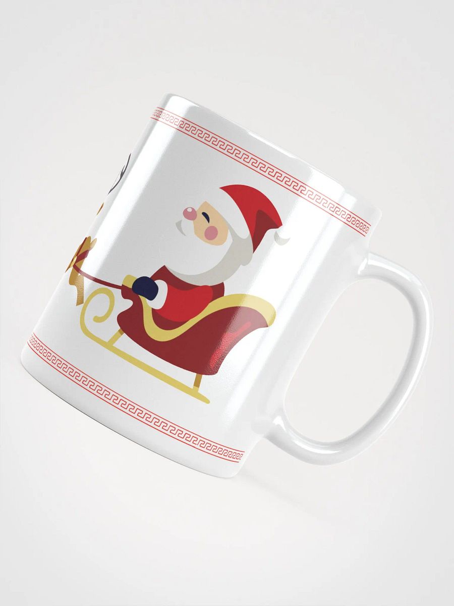 Santa clause Mug with Reindeer white shiny mug product image (10)